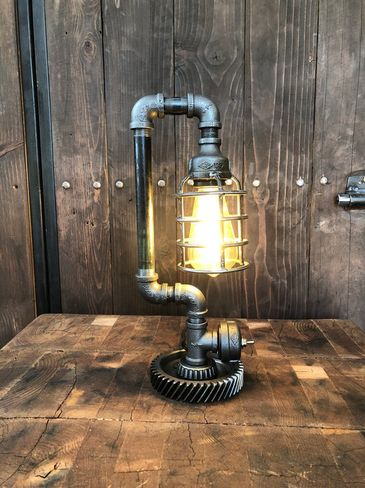 Savage Steampunk Lamp Rustic Handmade Home Decor