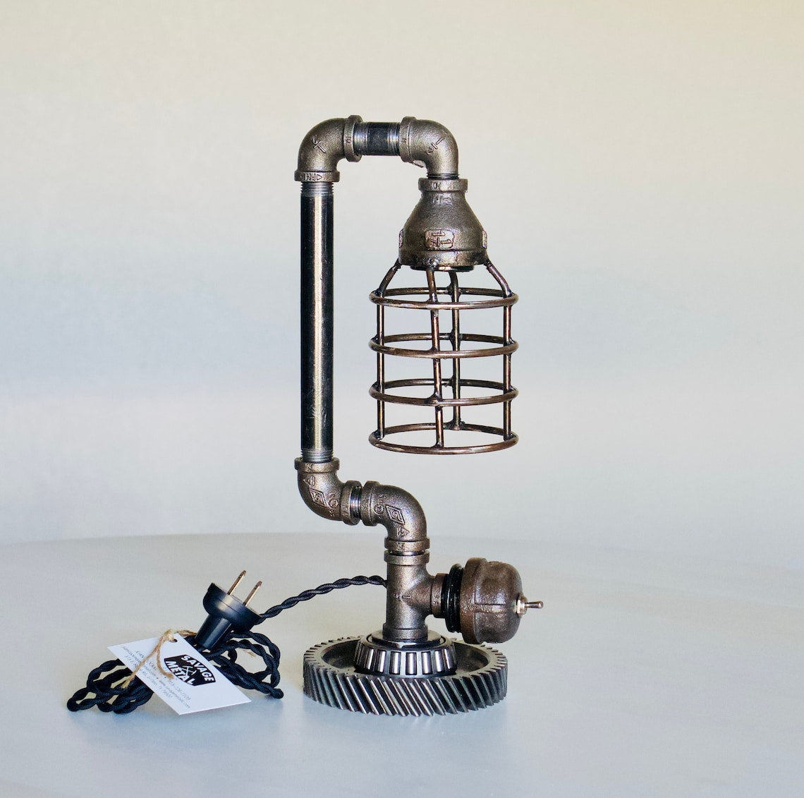 Savage Steampunk Lamp Rustic Handmade Home Decor