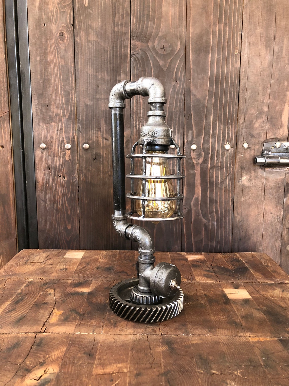 Savage Steampunk Lamp Rustic Handmade Home Decor