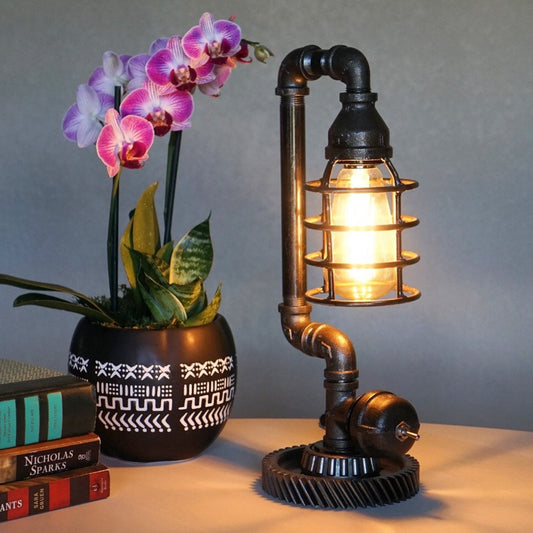 Savage Steampunk Lamp Rustic Handmade Home Decor
