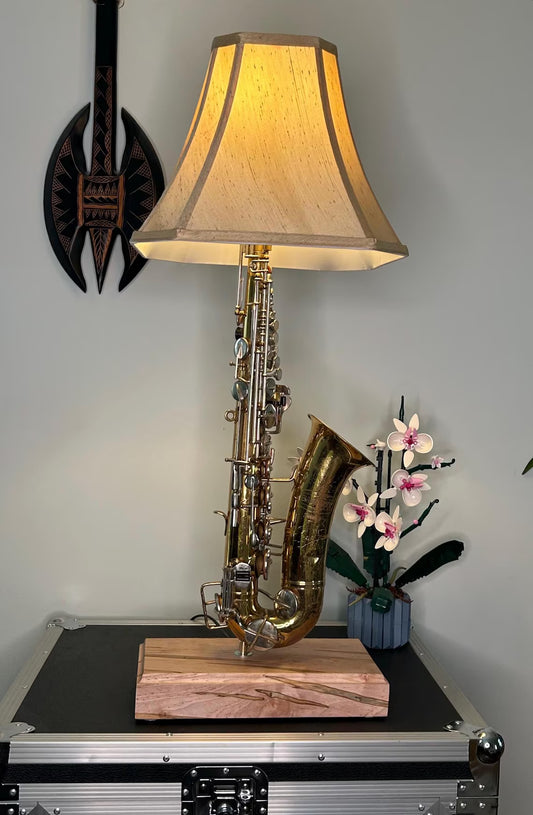 🎷Vintage Alto Saxophone Lamp, Saxaphone Upcycled Handmade Lamp