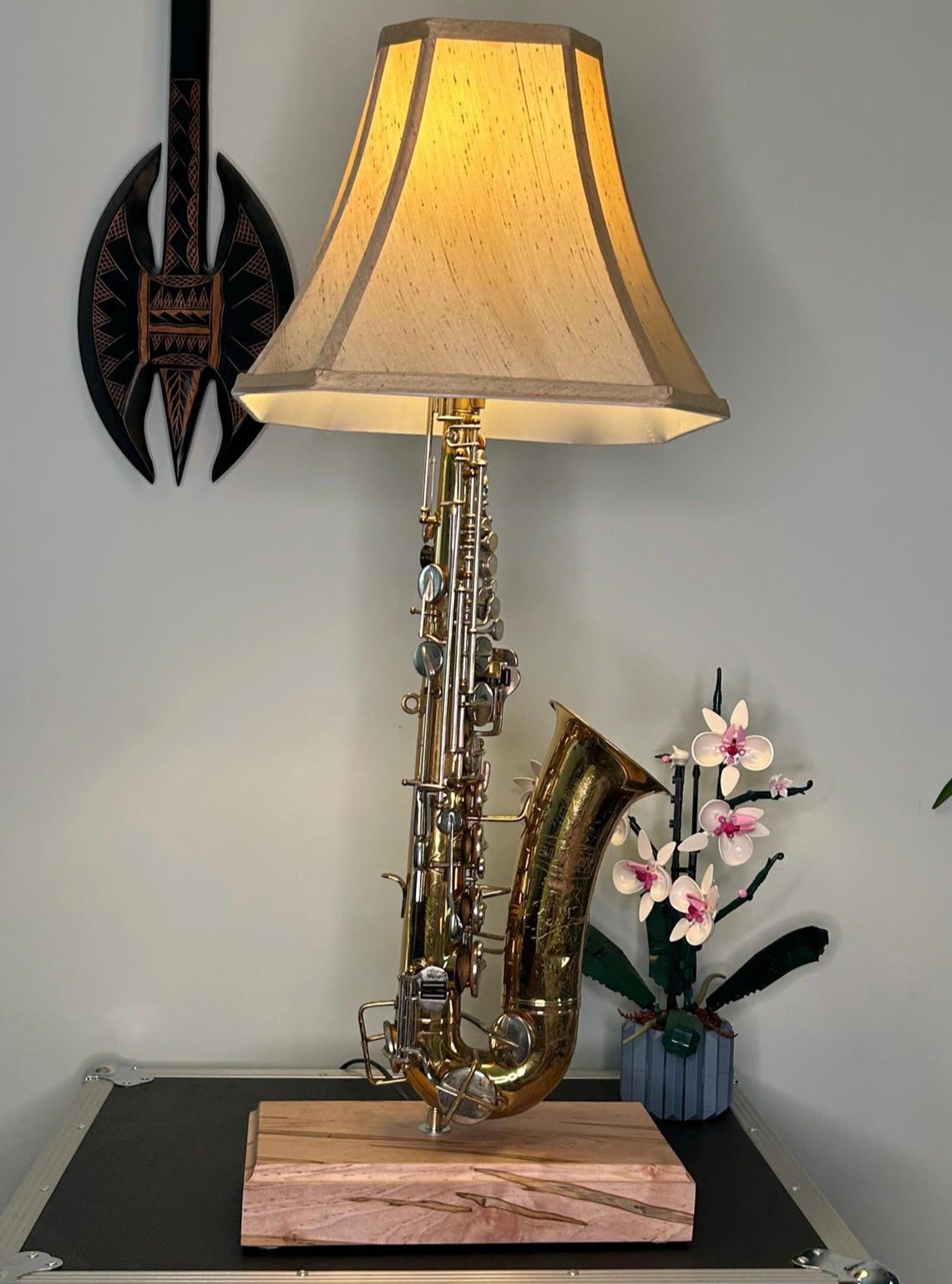 🎷Vintage Alto Saxophone Lamp, Saxaphone Upcycled Handmade Lamp